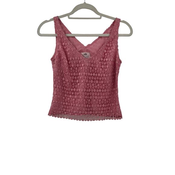 Y2K Tocca lace pink barbiecore tank top - Picture 1 of 5